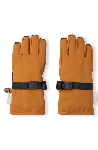 Reima Kids' Tec Waterproof Gloves In Cinnamon Brown