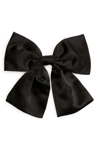 Tasha Satin Bow In Black