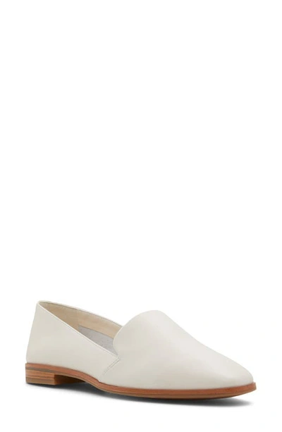 Aldo Women's Veadith Almond Toe Slip-on Flat Loafers In White