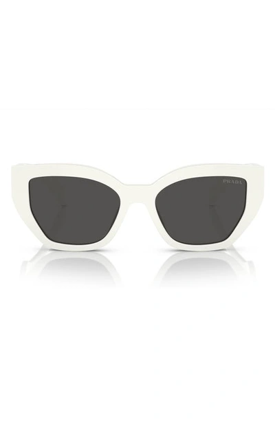 Prada 53mm Butterfly Sunglasses In Bone