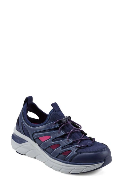 Easy Spirit Metri Cutout Walking Sneaker In Dark Blue