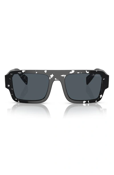 Prada 53mm Rectangular Sunglasses In Dark Grey