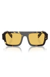 Prada 53mm Rectangular Sunglasses In Yellow