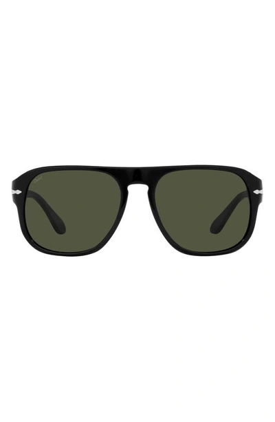 Persol Jean Pillow Sunglasses, 57mm In Black