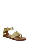 Franco Sarto Ruth Ankle Strap Sandal In Metallic Green Faux Leather