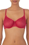 Dkny Modern Lace Sheer Demi Bra Dk4019 In Rose