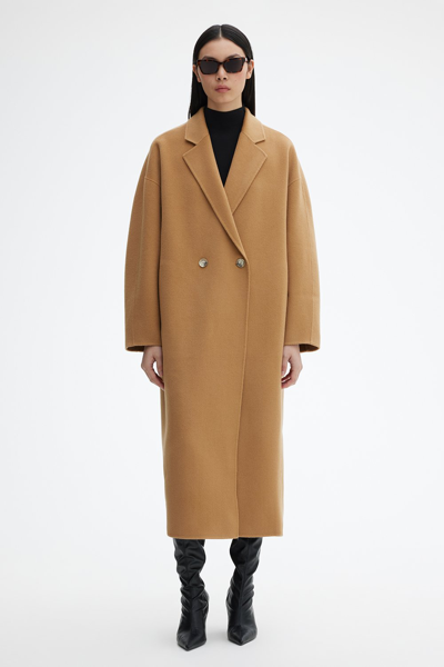 House Of Dagmar Doublé Coat In Camel