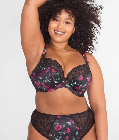 Elomi Lucie Side Support Plunge Bra In Rock N Rose