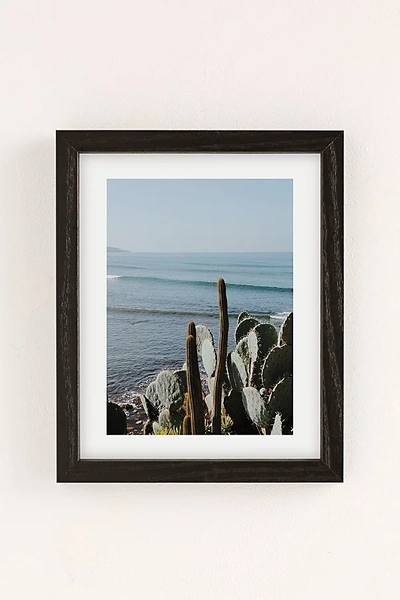 Urban Outfitters Erin Champ Pacific Beach Art Print In Black Wood Frame At