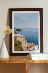 Urban Outfitters Erin Champ Positano Art Print In Walnut Wood Frame At