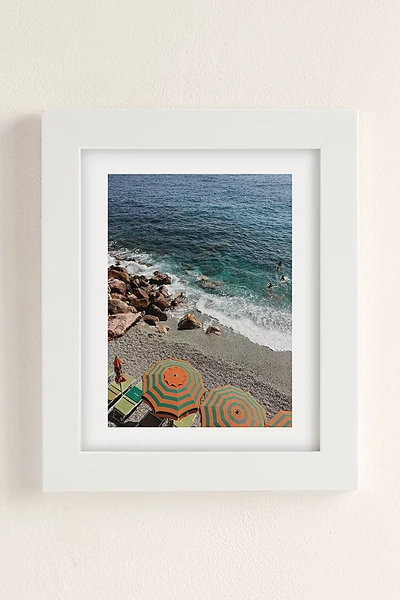 Urban Outfitters Erin Champ Positano Beach Art Print In White Matte Frame At  In Multi