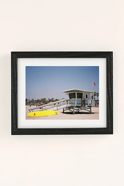 Urban Outfitters Emilina Filippo Venice Beach Art Print In Black Wood Frame At  In Blue