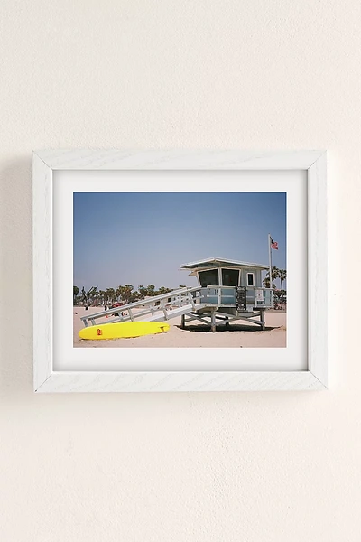 Urban Outfitters Emilina Filippo Venice Beach Art Print In White Wood Frame At  In Blue