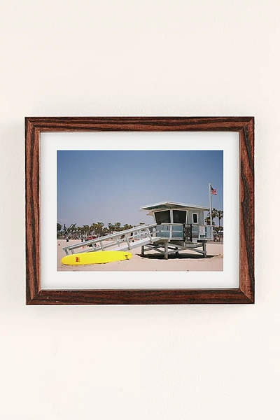 Urban Outfitters Emilina Filippo Venice Beach Art Print In Walnut Wood Frame At