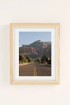 Urban Outfitters Emilina Filippo Somewhere Everywhere Art Print In Natural Wood Frame At
