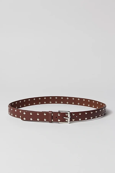 Urban Outfitters Studded Leather Belt In Brown, Men's At