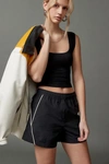 Bdg Jess Nylon Track Short In Black/white, Women's At Urban Outfitters