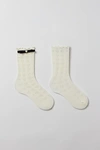 URBAN OUTFITTERS HEARTS & BOWS SOCK IN IVORY, WOMEN'S AT URBAN OUTFITTERS