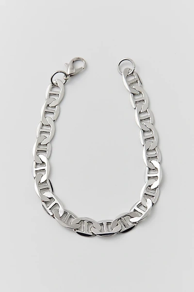 Urban Outfitters Flat Mariner Chain Stainless Steel Bracelet In Silver, Men's At