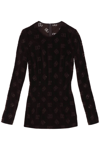 DOLCE & GABBANA LONG SLEEVED TOP IN MONOGRAM CHENILLE