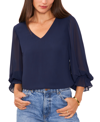 Vince Camuto Blouson Sleeve Top In Classic Navy