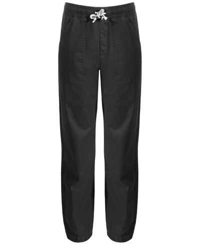 Epic Threads Kids' Big Boys Twill Jogger Pants, Created For Macy's In Deep Black