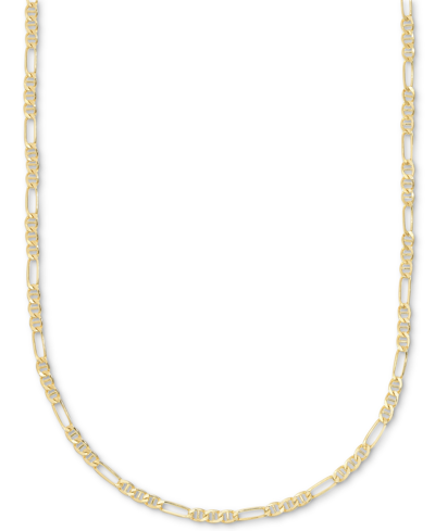 Macy's Mariner & Figaro Link 22" Chain Necklace (4mm) In 10k Gold