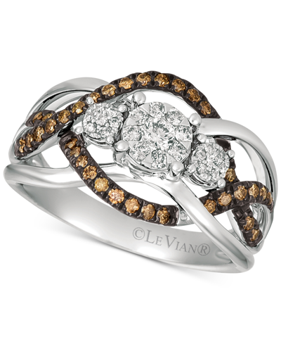 Le Vian Chocolatier Diamond Ring (3/8 Ct. T.w.) In 14k Rose Gold (also Available In Two-tone White & Yellow In White Gold