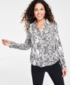 INC INTERNATIONAL CONCEPTS WOMEN'S SNAKE-PRINT LONG-SLEEVE BLOUSE, CREATED FOR MACY'S