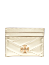 TORY BURCH GOLD KIRA QUILTED LEATHER CARDHOLDER
