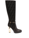 Fendi Delfina High Heeled Boots In Brown