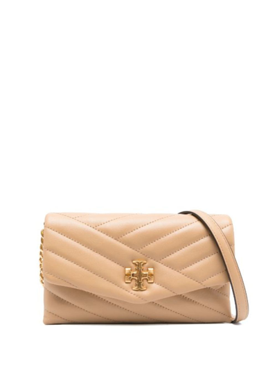 Tory Burch Neutral Kira Leather Wallet On Chain In Neutrals