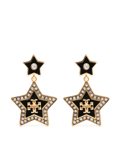 Tory Burch Gold-tone Falling Star Drop Earrings