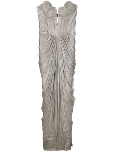 Maria Lucia Hohan Reina Silk Gown In Silver