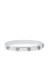 Tory Burch Icon Hinge Stud Bracelet In Silver