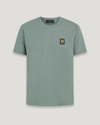 Belstaff Short Sleeved Mens Logo Patch T-shirt In Mineral Green