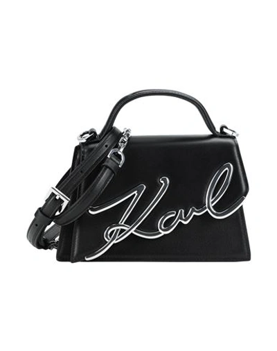 Karl Lagerfeld Woman Handbag Black Size - Cow Leather