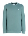 Vans Man Sweatshirt Sage Green Size Xl Cotton, Polyester In Blue