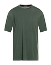 Daniele Fiesoli Man T-shirt Dark Green Size Xl Cupro, Elastane