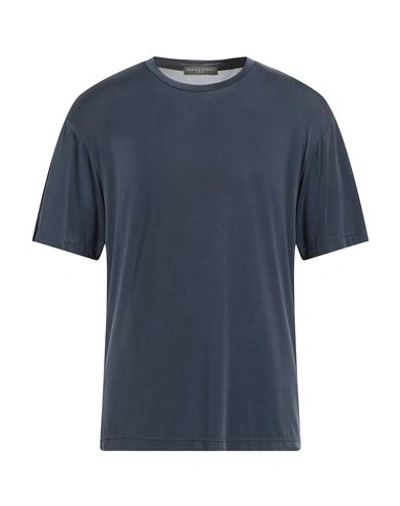 Daniele Fiesoli Man T-shirt Midnight Blue Size M Cupro, Elastane