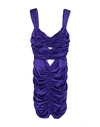Nineminutes Woman Mini Dress Purple Size 2 Polyester, Elastane