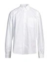 Aspesi Man Shirt White Size 16 Cotton In Weiss