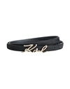 Karl Lagerfeld Woman Belt Black Size 38 Leather