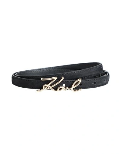 Karl Lagerfeld Woman Belt Black Size 38 Leather