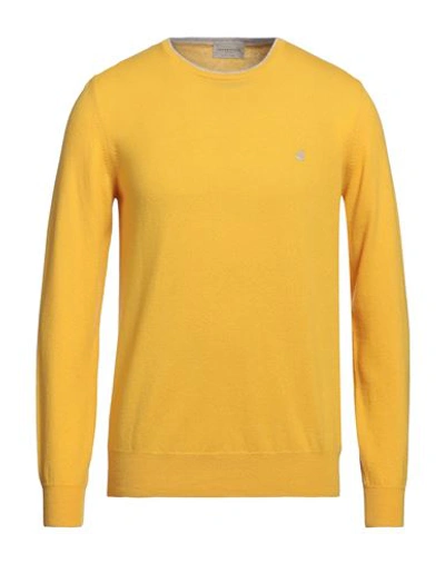 Brooksfield Man Sweater Yellow Size 44 Virgin Wool