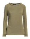 Aragona Woman Sweater Military Green Size 6 Cotton