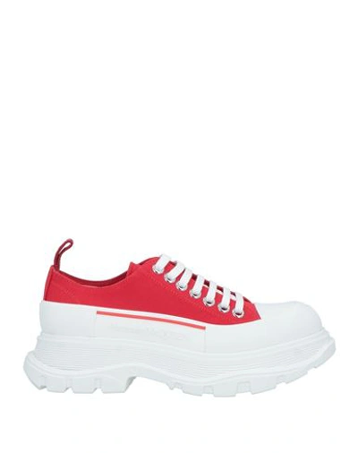 Alexander Mcqueen Woman Sneakers Red Size 10 Textile Fibers
