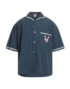 Kenzo Man Shirt Navy Blue Size S Cotton
