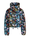 Roxy Rx Giacca Snow  X Rowley Short Puffer Jk Woman Jacket Black Size L Polyester In Black