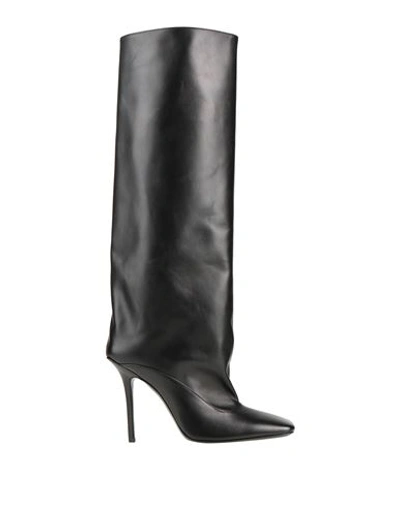 Attico Sienna 105 Knee-high Boots In Calf Leather In Black